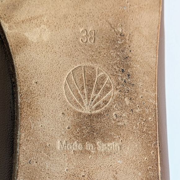 Coclico Dia Mule Shearling Slides 38 Brown Leather Quiet Luxury Cozy Chic - Picture 2 of 13